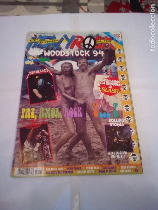 Collectionnisme de Revues et Journaux: HEAVY ROCK - NUMERO 133 - WOODSTOCK 94 - CON LOS POSTER - GORBAUD - BUEN ESTAD0 - cj 167