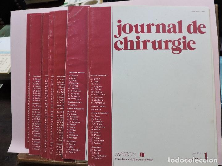 Collezionismo di Riviste e Giornali: Journal de chirurgie. Vol. 122. Completo. N&ordm;1-12 1985