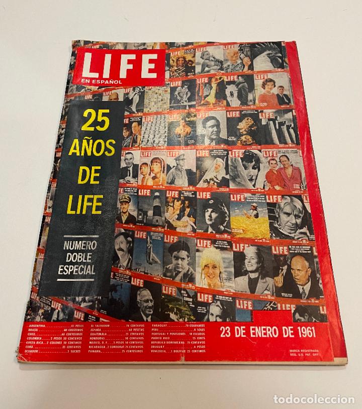 Coleccionismo de Revistas y Peri&oacute;dicos: Revista LIFE en espa&ntilde;ol. 25 a&ntilde;os de LIFE. N&uacute;mero doble. 23 de enero de 1961