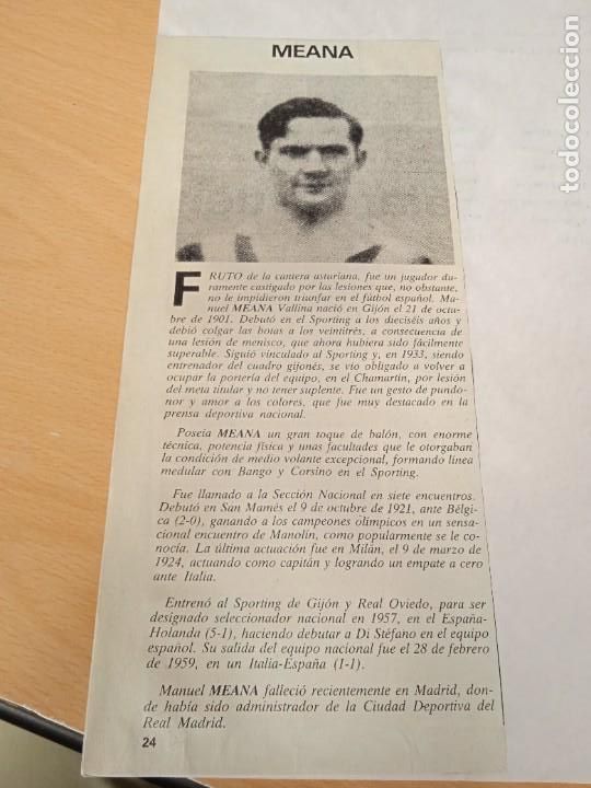 Sammeln von Zeitschriften und Zeitungen: Don Bal&oacute;n. Art&iacute;culo sobre el jugador de f&uacute;tbol Mena. Sporting de Gij&oacute;n