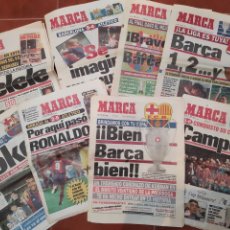 Coleccionismo de Revistas y Periódicos: DIARIO MARCA LOTE DE 8 FC BARCELONA EN PORTADAS AÑOS 90. Lote 308918428