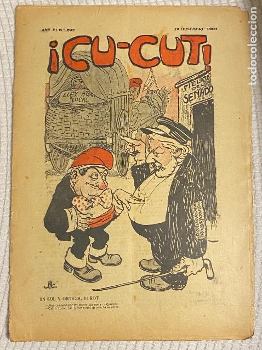Coleccionismo de revistas y peri&oacute;dicos: CU-CUT ANY VI N&ordm; 292 19 DESEMBRE 1907