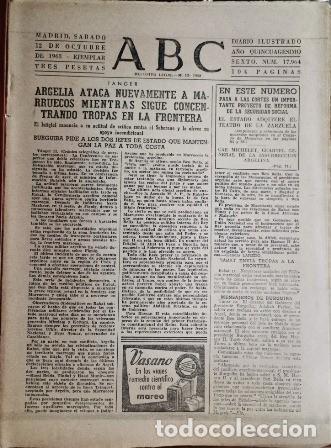 Coleccionismo de Revistas y Peri&oacute;dicos: ABC DIARIO ILUSTRADO MADRID 12 DE OCTUBRE DE 1963 - A-PERIODI-0213