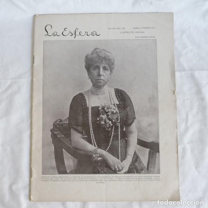 Coleccionismo de revistas y peri&oacute;dicos: Periodico La Esfera 1929, n&ordm; 788, Reina Regente Mar&iacute;a Cristina