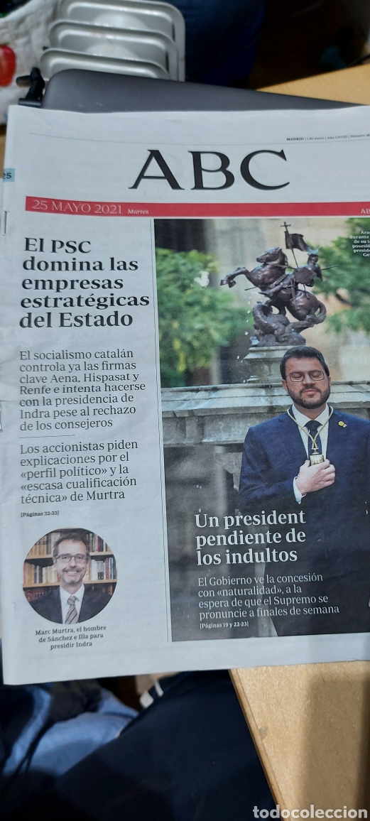 Coleccionismo de Revistas y Peri&oacute;dicos: PERIODICO ABC N&ordm; 38498 25.05.2021. UN PRESIDENT PENDIENTE DE LOS INDULTOS