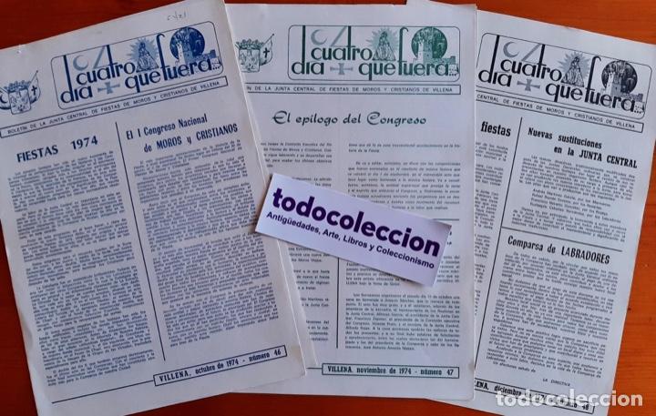 Collectionnisme de Revues et Journaux: VILLENA- ALICANTE- TRES BOLETINES- FIESTAS MOROS Y CRISTIANOS 1974