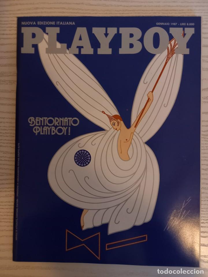 Collectionnisme de Revues et Journaux: PLAYBOY N.1 GENNAIO 1987 REBECCA MICHEL FERRATTI KATHY SHOWER MARYLIN MOMROE POSTER TATTILO EDIZIONI