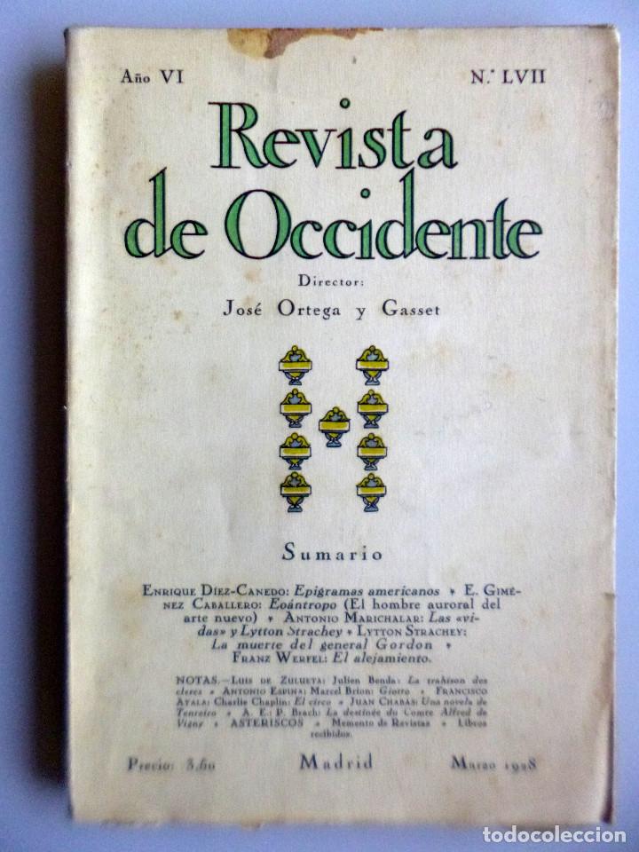 Collection Magazines and Newspapers: REVISTA DE OCCIDENTE N&ordm; 57 (LVII) // 1928 // GIM&Eacute;NEZ CABALLERO: EO&Aacute;NTROPO, EL HOMBRE AURORAL ...