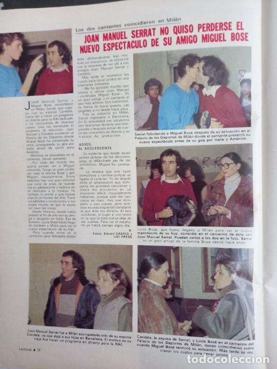 Coleccionismo de Revistas y Peri&oacute;dicos: MIGUEL BOSE LUCIA BOSE JOAN MANUEL SERRAT EN MILAN