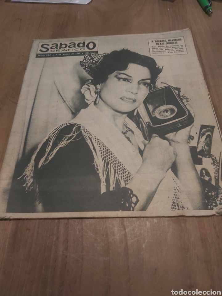 Collection Magazines and Newspapers: 1961 S&Aacute;BADO GR&Aacute;FICO N&Uacute;MERO 223 BAILADORA ROSA DURAN MILLONARIA QUINIELAS/MISSES/PANCHO SEGURA TENIS/