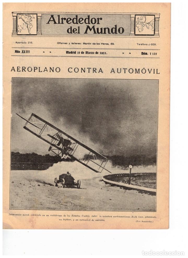 Collezionismo di Riviste e Giornali: ALREDEDOR DEL MUNDO. 21 MARZO 1921. LOS MAYORES CRUZIFIJOS DE MARFIL. LA JERUSALEN RESTAURADA.