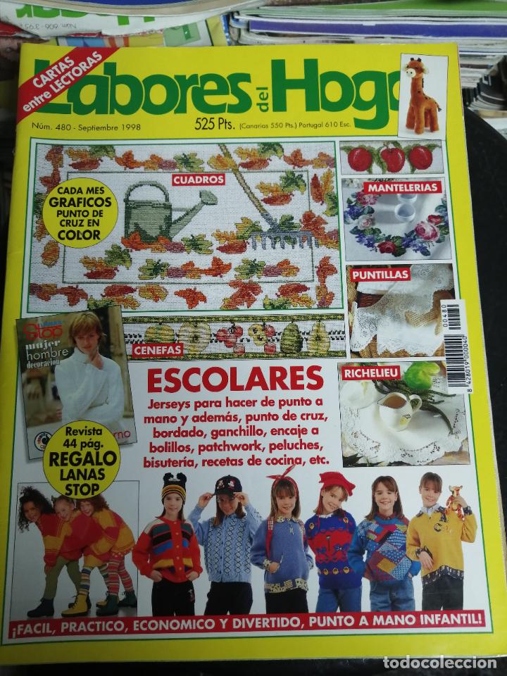 Collection Magazines and Newspapers: LABORES DEL HOGAR N. 480. ESCOLARES, CENEFAS, PUNTO, PUNTILLAS, RICHELIEU, REALCE, PUNTO DE CRUZ
