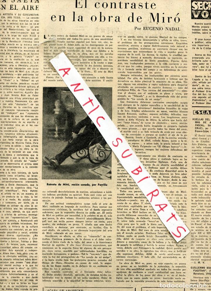 Coleccionismo de Revistas y Peri&oacute;dicos: REVISTA A&Ntilde;O 1941 JOAN MIRO POR PARRILLA LA ESCOLANIA DE MONTSERRAT CAFE DE BRASIL