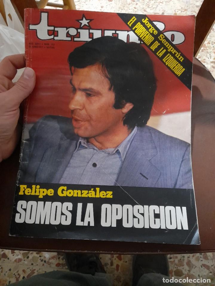 Coleccionismo de revistas y peri&oacute;dicos: Revista Triunfo 742 Felipe Gonz&aacute;lez Garc&iacute;a M&aacute;rquez Iv&aacute;n illich Helsinki Andaluc&iacute;a socialista