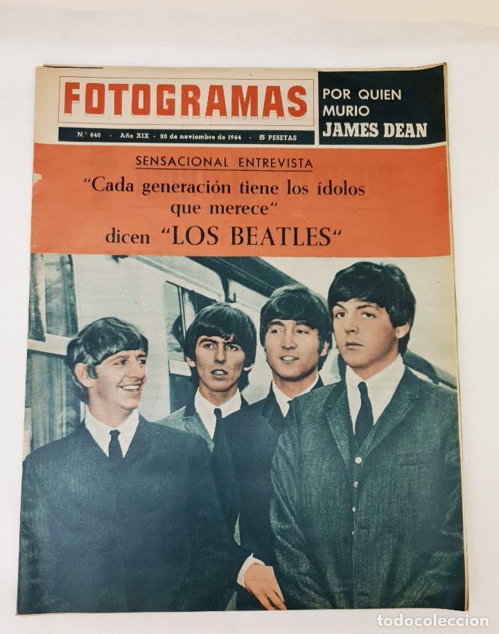 Coleccionismo de Revistas y Peri&oacute;dicos: REVISTA FOTOGRAMAS N&ordm; 840- 20 NOVIEMBRE DE 1964. ENREVISTA A LOS BEATLES.