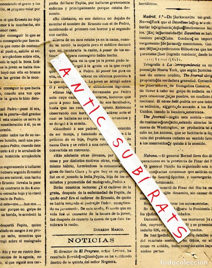 Collection Magazines and Newspapers: DIARIO A&Ntilde;O 1897 LA GUERRA EN DE CUBA GENERAL BERNAL FERROCARRIL PINAR DEL RIO GUIRA MANZANILLO