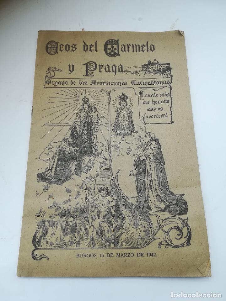 Collezionismo di Riviste e Giornali: ECOS DEL CARMELO Y PRAGA. ASOCIACIONES CARMELITANAS. 1942. VER INTERIOR. LEER