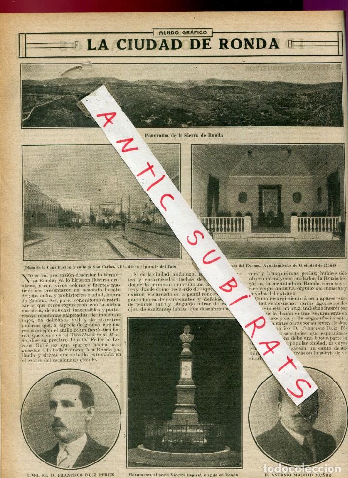 Sammeln von Zeitschriften und Zeitungen: REVISTA A&Ntilde;O 1916 RONDA PESONAJES TEATRO ROMANO CASINO FABRICA INDIANA HOYO DE TABARES MARIN VADILLO