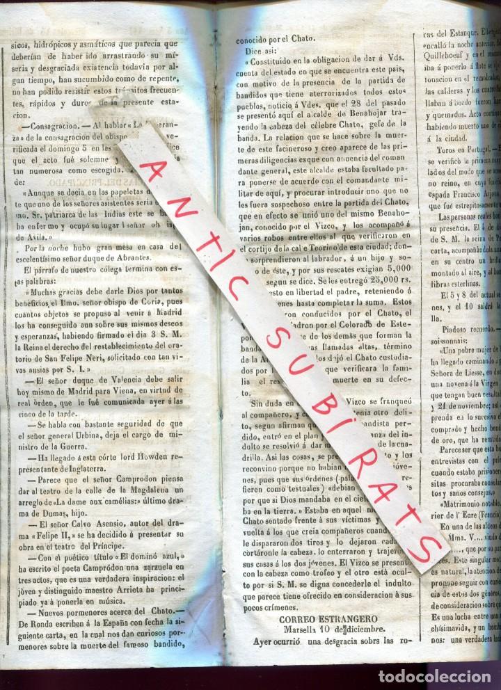 Sammeln von Zeitschriften und Zeitungen: PERIODICO A&Ntilde;O 1852 EL BANDIDO ANDALUZ EL CHATO DE RONDA BANDIDOS ANDALUCES FAMOSOS SIGLO XIX