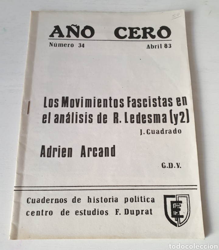Coleccionismo de Revistas y Peri&oacute;dicos: A&Ntilde;O CERO - CEDADE ALICANTE n 34 Abril 1983 centro estudios Francois duprat, raro fascismo NS,