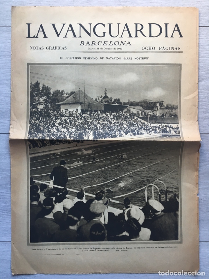 Coleccionismo de revistas y peri&oacute;dicos: DIARIO LA VANGUARDIA BARCELONA. 1933