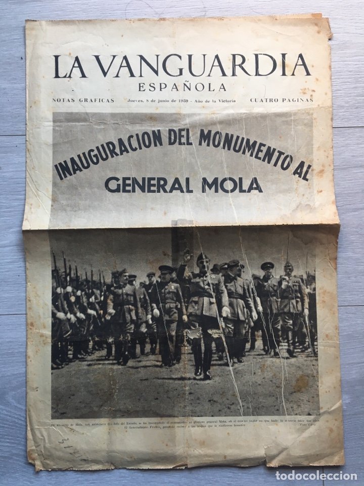 Coleccionismo de Revistas y Peri&oacute;dicos: LA VANGUARDIA ESPA&Ntilde;OLA. 1939 A&ntilde;o de la Vctoria