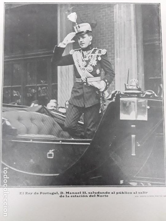 Coleccionismo de Revistas y Peri&oacute;dicos: MANUEL II PORTUGAL VISITA MADRID ALFONSO XIII BLASCO IBA&Ntilde;EZ INCENDIO TEATRO ZARZUELA EL BACHIR NADOR