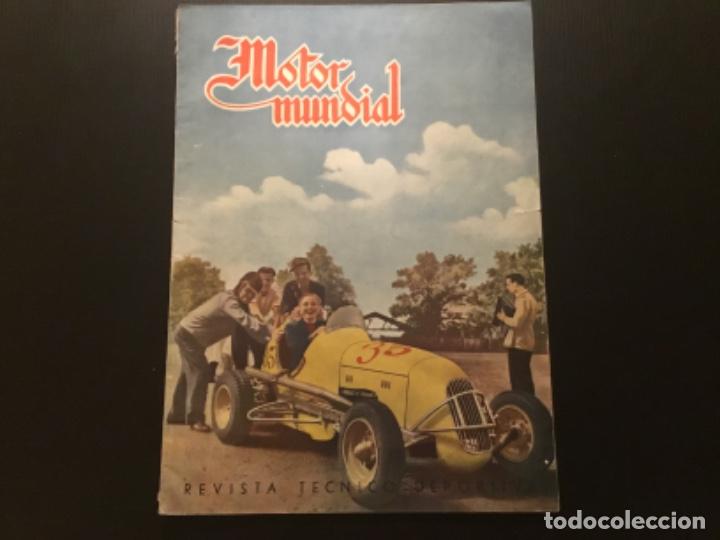 Coleccionismo de Revistas y Peri&oacute;dicos: Revista automovilismo motor mundial Septiembre 1948 nuevo modelo Fiat 1100 plazas