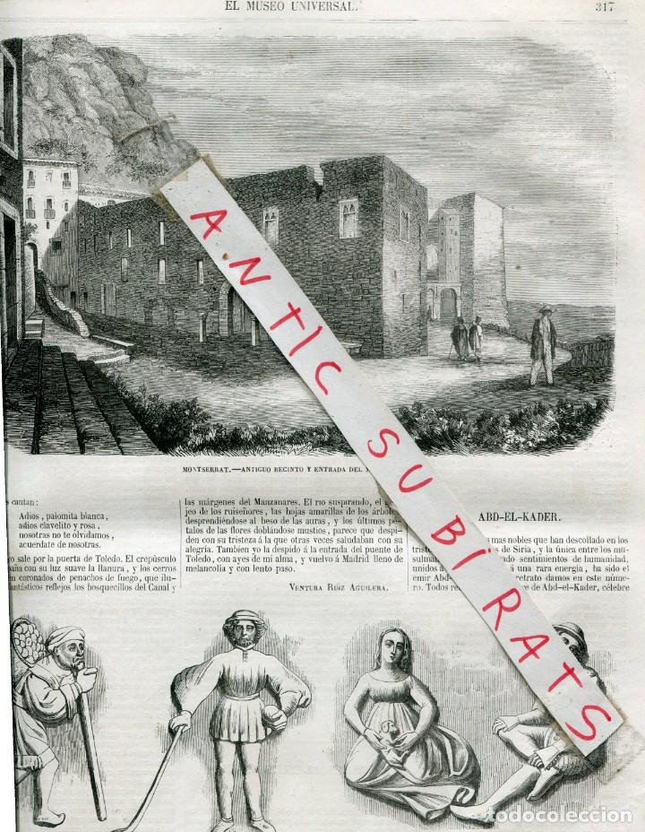 Coleccionismo de revistas y peri&oacute;dicos: REVISTA A&Ntilde;O 1860 ECLIPSE EN BILBAO ILUSTRACION DE MONTSERRAT