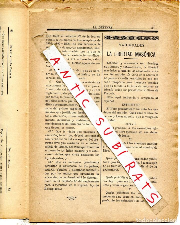 Collection Magazines and Newspapers: REVISTA A&Ntilde;O 1897 LA LIBERTAD MASONICA MASONERIA LA CROIX DE LA CORREZE PARIS CORO FRANC MASONES