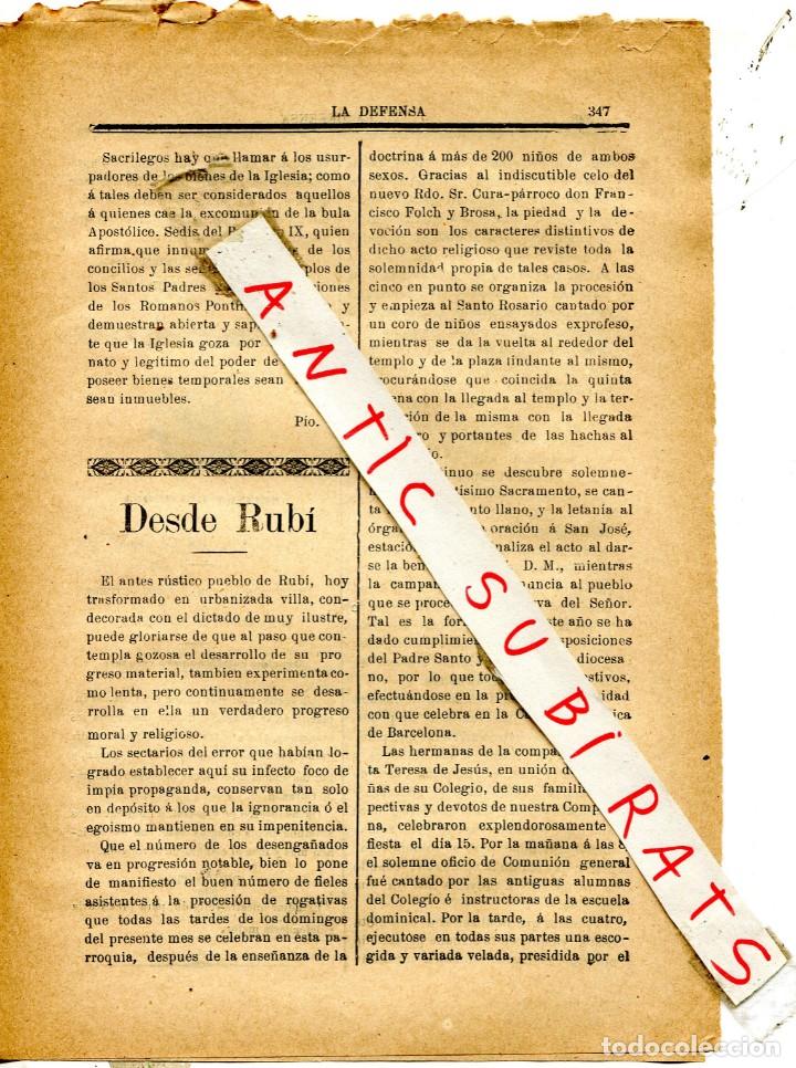 Coleccionismo de revistas y peri&oacute;dicos: A&Ntilde;O 1897 SEMANARIO PROGRESO DEL PUEBLO DE RUBI