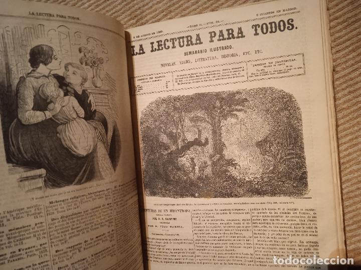 Coleccionismo de Revistas y Peri&oacute;dicos: La Lectura para todos. Semanario Ilustrado. Grabados. Tomo II 1860