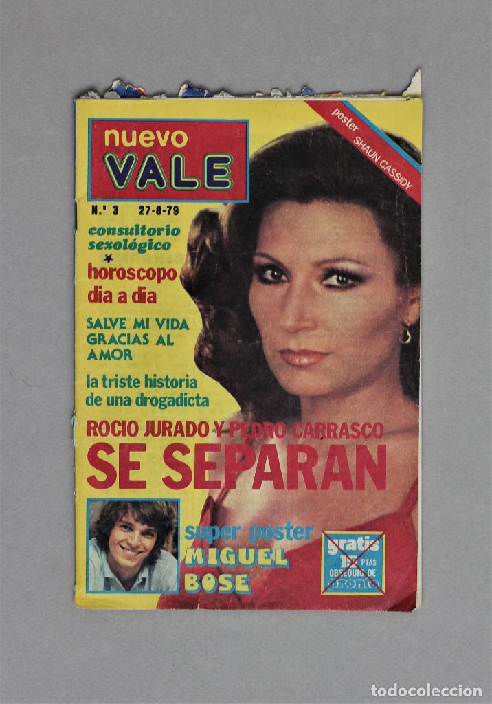 Coleccionismo de Revistas y Peri&oacute;dicos: NUEVO VALE N&ordm;3//ROCIO JURADO Y PEDRO CARRASCO//POSTER MIGUEL BOSE//HERES S.A.//BARCELONA.1979