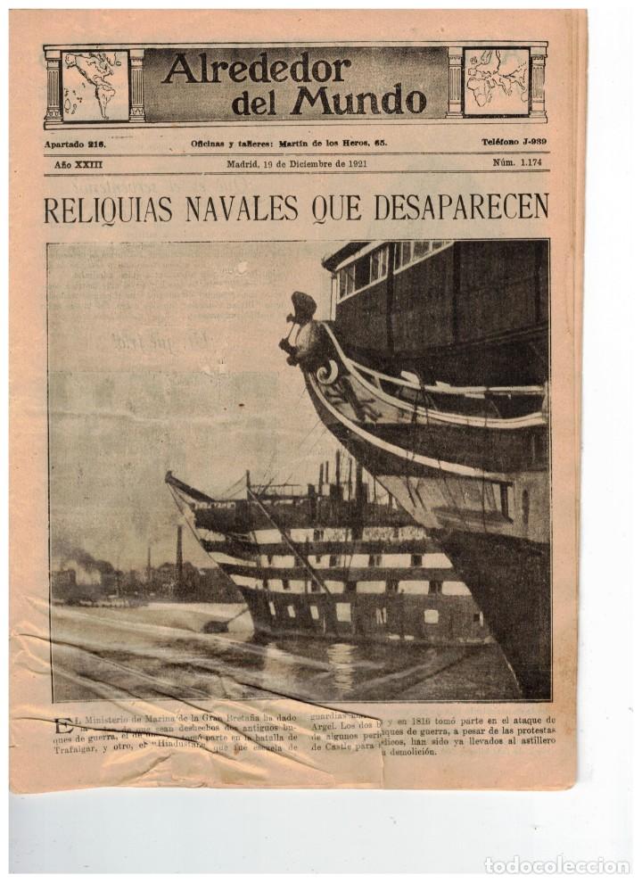 Collezionismo di Riviste e Giornali: ALREDEDOR DEL MUNDO. 19 DICIEMBRE 1921. LOS DOMINGOS EN LOS CUATRO CAMINOS.
