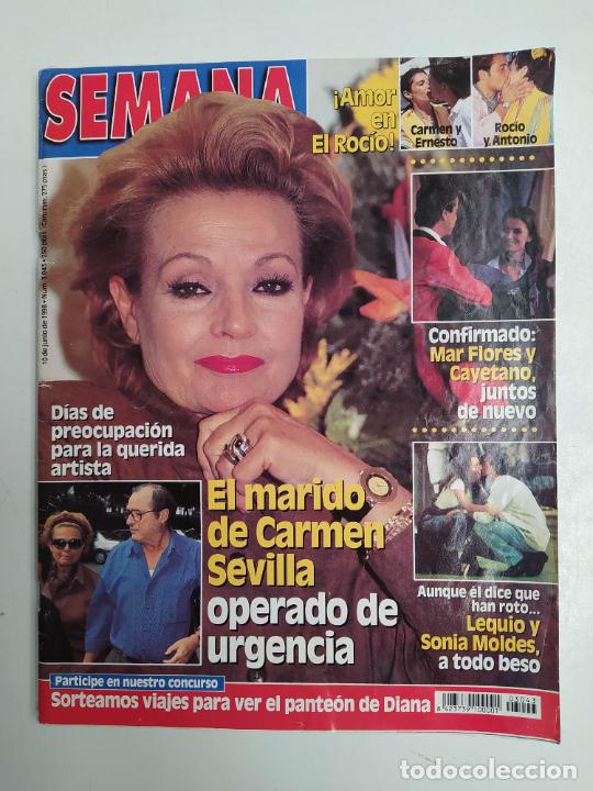 Coleccionismo de Revistas y Peri&oacute;dicos: REVISTA SEMANA N&ordm; 3043. 10 DE JUNIO DE 1998. EL MARIDO DE CARMEN SEVILLA OPERADO DE URGENCIA. TDKR22