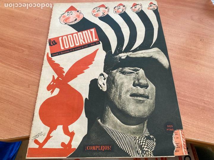 Coleccionismo de Revistas y Peri&oacute;dicos: LA CODORNIZ N&ordm; 309 PORTADA HERREROS. 12 OCTUBRE 1947 (CODG1)