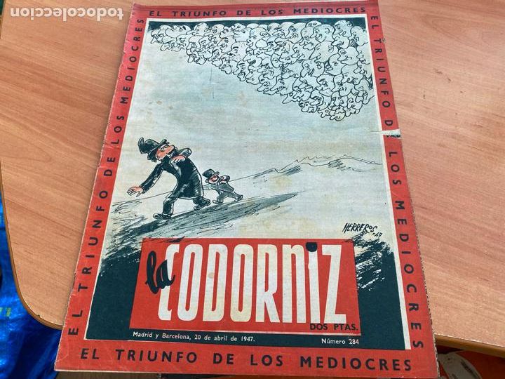 Coleccionismo de Revistas y Peri&oacute;dicos: LA CODORNIZ N&ordm; 284 PORTADA HERREROS. 20 abril 1947 EL TRIUNFO DE LOS MEDIOCRES (CODG1)