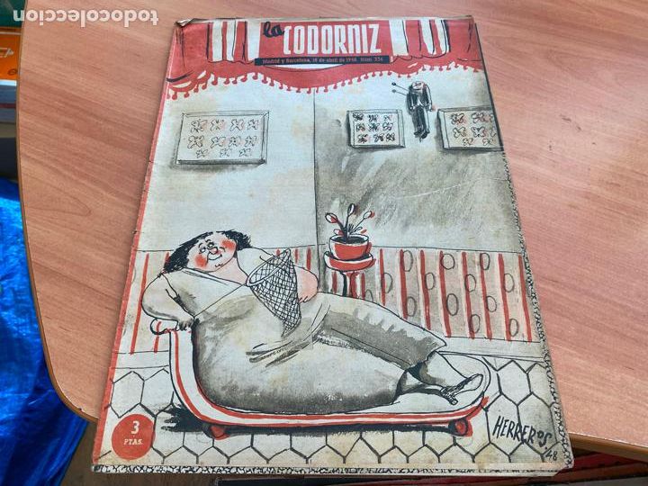 Coleccionismo de Revistas y Peri&oacute;dicos: LA CODORNIZ N&ordm; 336 PORTADA HERREROS. 18 ABRIL 1948 (CODG1)