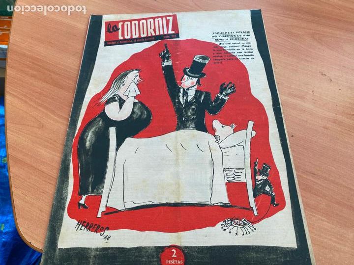 Coleccionismo de Revistas y Peri&oacute;dicos: LA CODORNIZ N&ordm; 323 PORTADA HERREROS. 18 ENERO 1948 (CODG1)