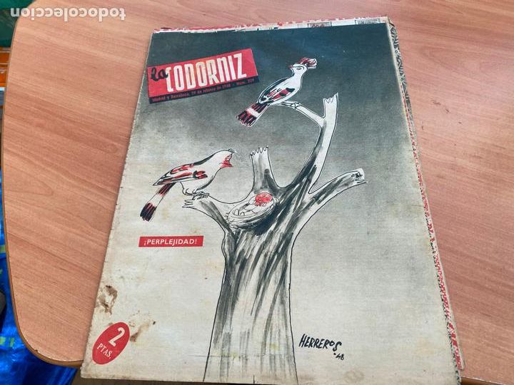 Coleccionismo de Revistas y Peri&oacute;dicos: LA CODORNIZ N&ordm; 329 PORTADA HERREROS. 29 FEBRERO 1948 (CODG1)