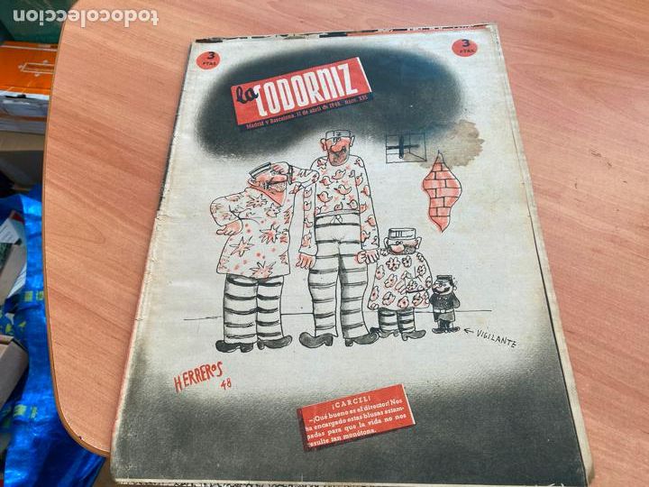 Coleccionismo de Revistas y Peri&oacute;dicos: LA CODORNIZ N&ordm; 335 PORTADA HERREROS. 11 ABRIL 1948 (CODG1)