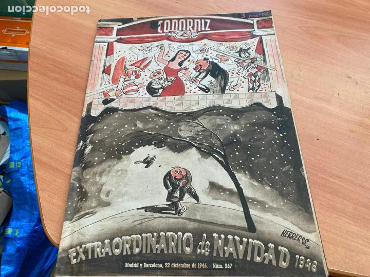 Coleccionismo de Revistas y Peri&oacute;dicos: LA CODORNIZ N&ordm; 267 EXTRA NAVIDAD PORTADA HERREROS. 22 DICIEMBRE 1946 (CODG1)