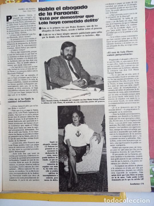 Coleccionismo de revistas y peri&oacute;dicos: lola flores pedro romero garcia