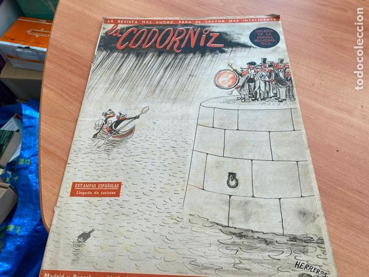 Coleccionismo de Revistas y Peri&oacute;dicos: LA CODORNIZ N&ordm; 813 PORTADA HERREROS. 16 JUNIO 1957 (CODG1)