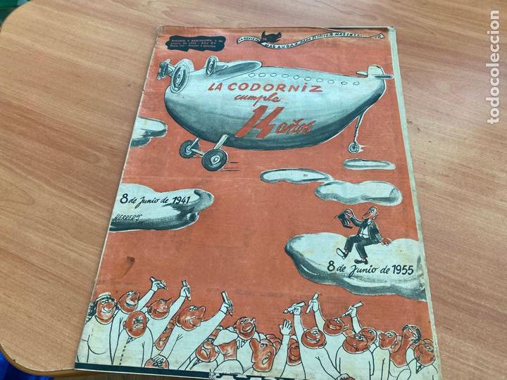 Coleccionismo de Revistas y Peri&oacute;dicos: LA CODORNIZ N&ordm; 707. PORTADA HERREROS. 5 JUNIO 1955 (CODG1)
