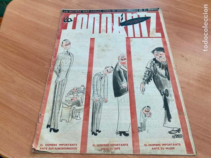 Coleccionismo de Revistas y Peri&oacute;dicos: LA CODORNIZ N&ordm; 608. PORTADA HERREROS. 12 JULIO 1953 (CODG1)
