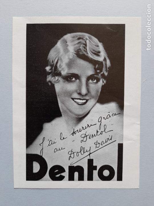 Collectionnisme de Revues et Journaux: PUBLICIDAD ANTIGUA DENTOL DOLLY DAVIS. L'Illustration, 16 de marzo de 1935