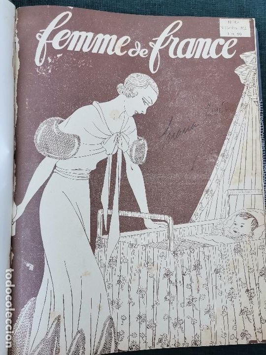 Sammeln von Zeitschriften und Zeitungen: 1935 / 1936 REVISTA FEMME DE FRANCE - MODA RARO