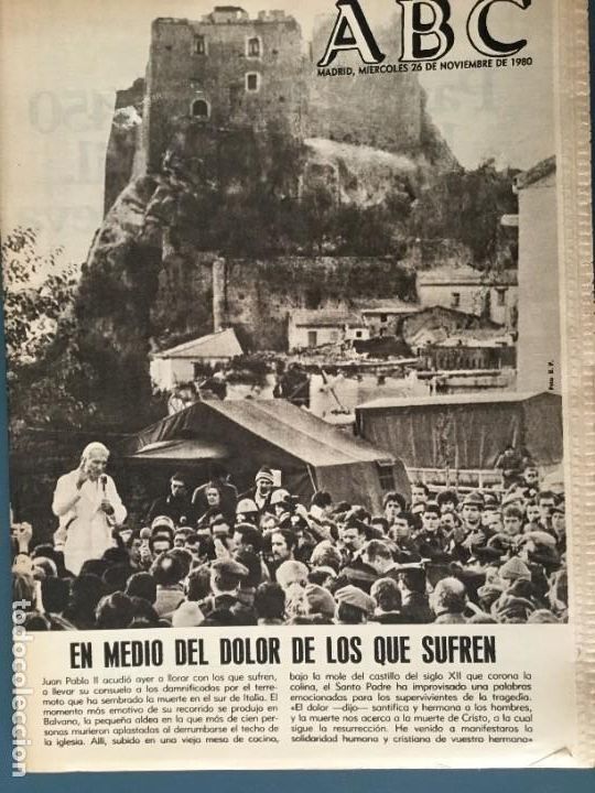Coleccionismo de Revistas y Peri&oacute;dicos: PERIODICO ABC. 26.11.1980. EN MEDIO DEL DOLOR DE LOS QUE SUFREN