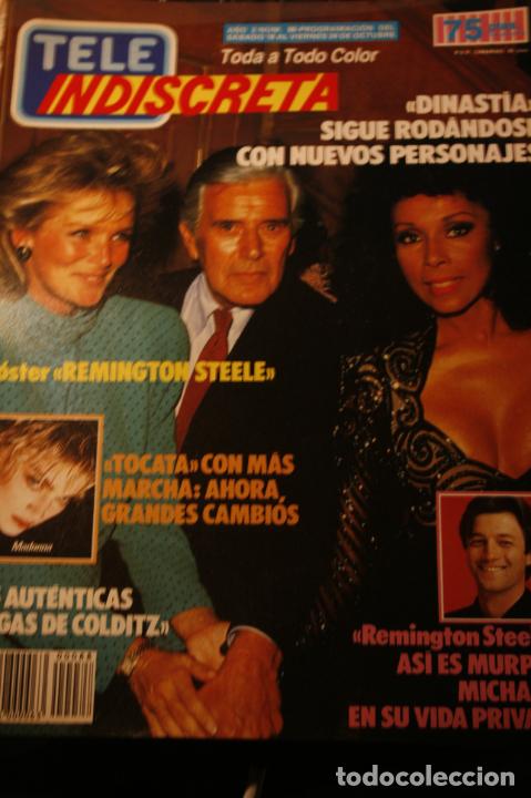 Coleccionismo de Revistas y Peri&oacute;dicos: TELE INDISCRETA N&ordm; 88 DINASTIA TOCATA PIERCE BROSNAN ALASKA MIGUEL BOSE FALCON CREST 1986
